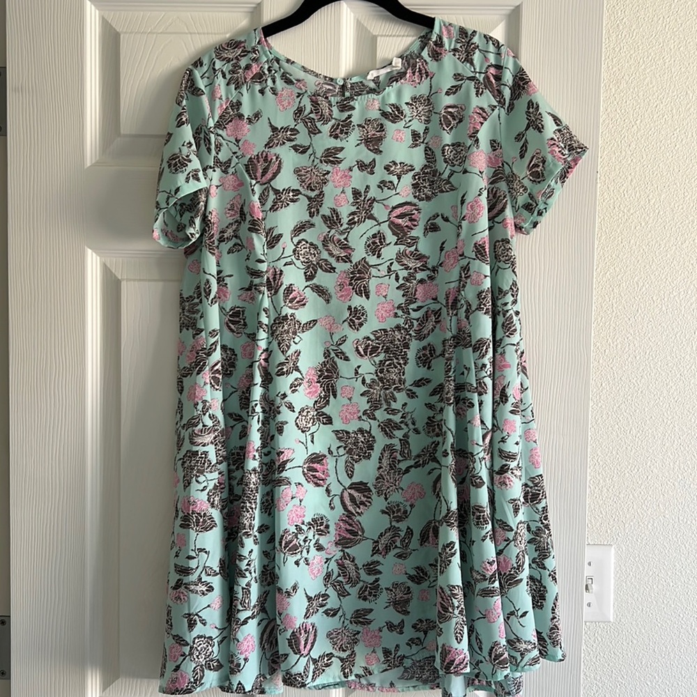 Lush Light Blue Flowy Floral Sundress